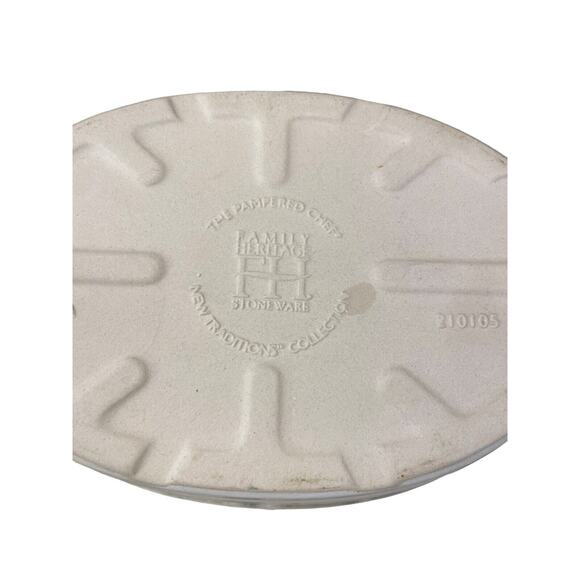 PAMPERED CHEF Oval Baker #1316 Glazed Vanilla Stoneware Cooking NEW Retired - Picture 4 of 6